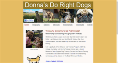 Desktop Screenshot of donnasdorightdogs.com